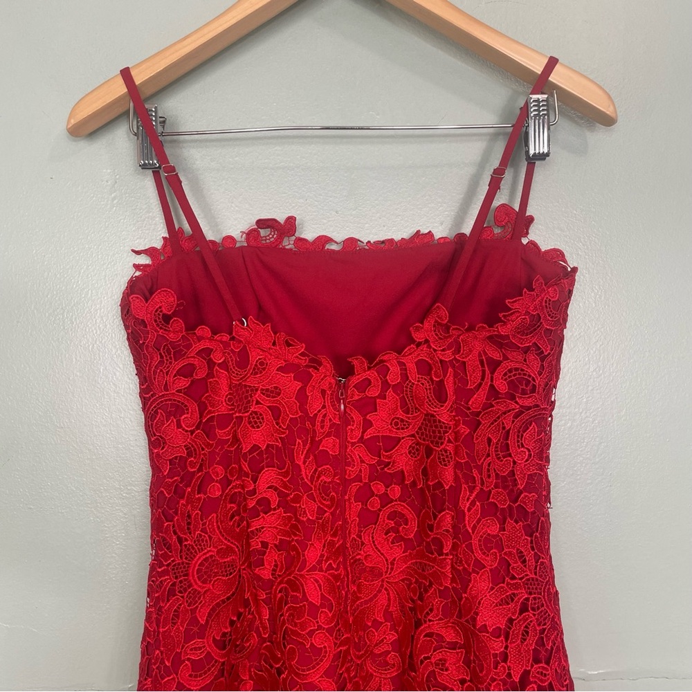 Revolve NBD Yosemite Mini Dress in Red Cherry Laced Floral Lined Size Small - Picture 7 of 10